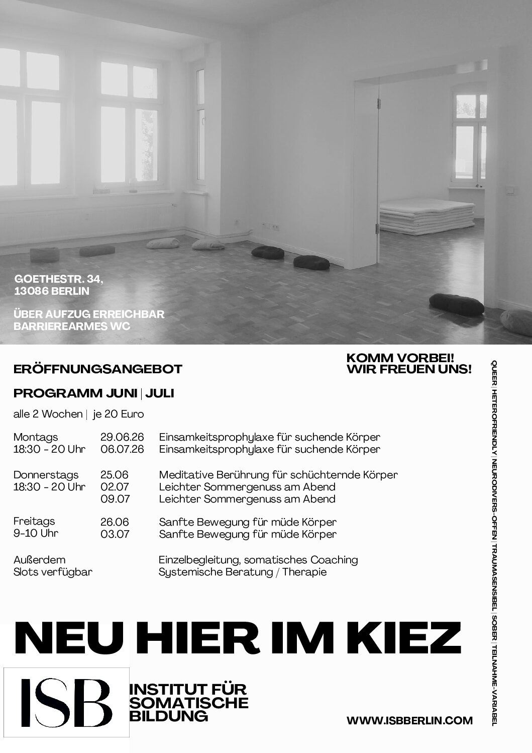 Kiezangebot: leichter somatischer Sommerabend